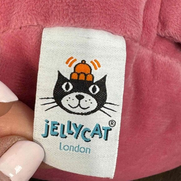 Jellycat Jinx Monster Retired Tubby Tum Plush Stuffed Animal Tassel Tail Pink - Picture 8 of 14